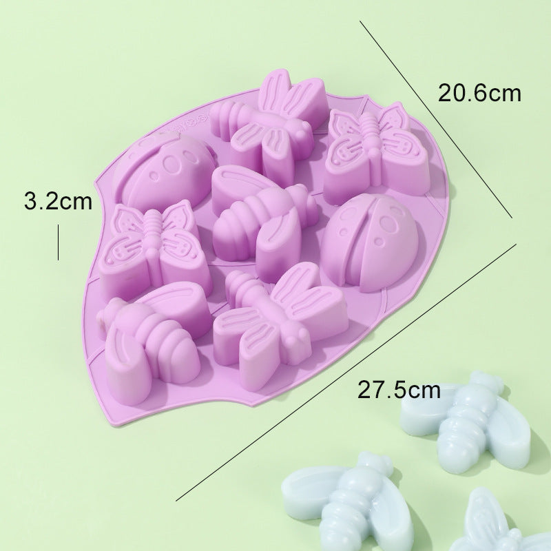 Silicone Cake Mold Porous Insect Butterfly Easter Chocolate Mold DIY Baking Mold