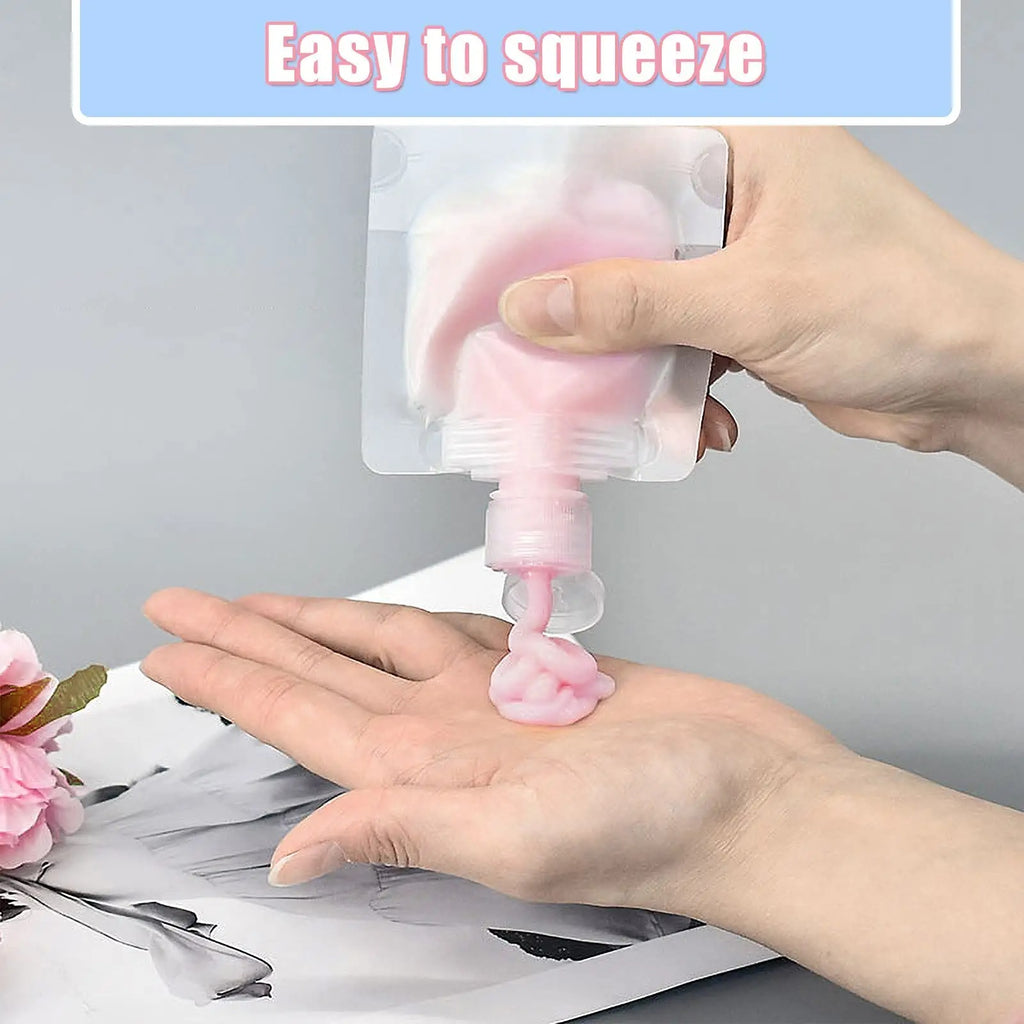 Borsa da viaggio trasparente per trucco fluido, borsa portaoggetti per sotto-imballaggio