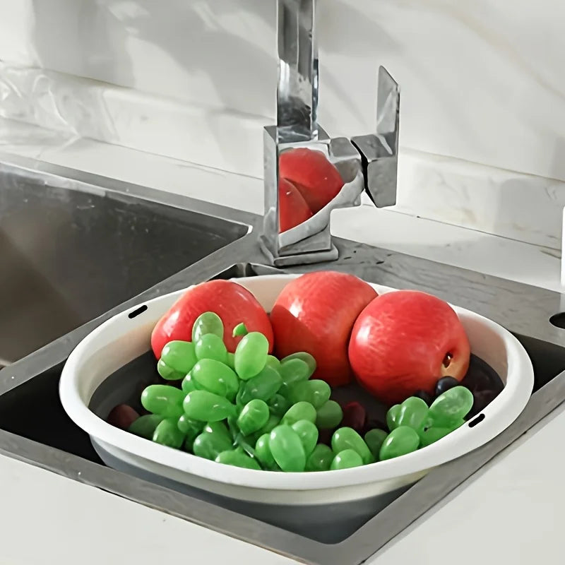 Cestini portabiancheria pieghevoli per lavabo, confezione da 3, salvaspazio.