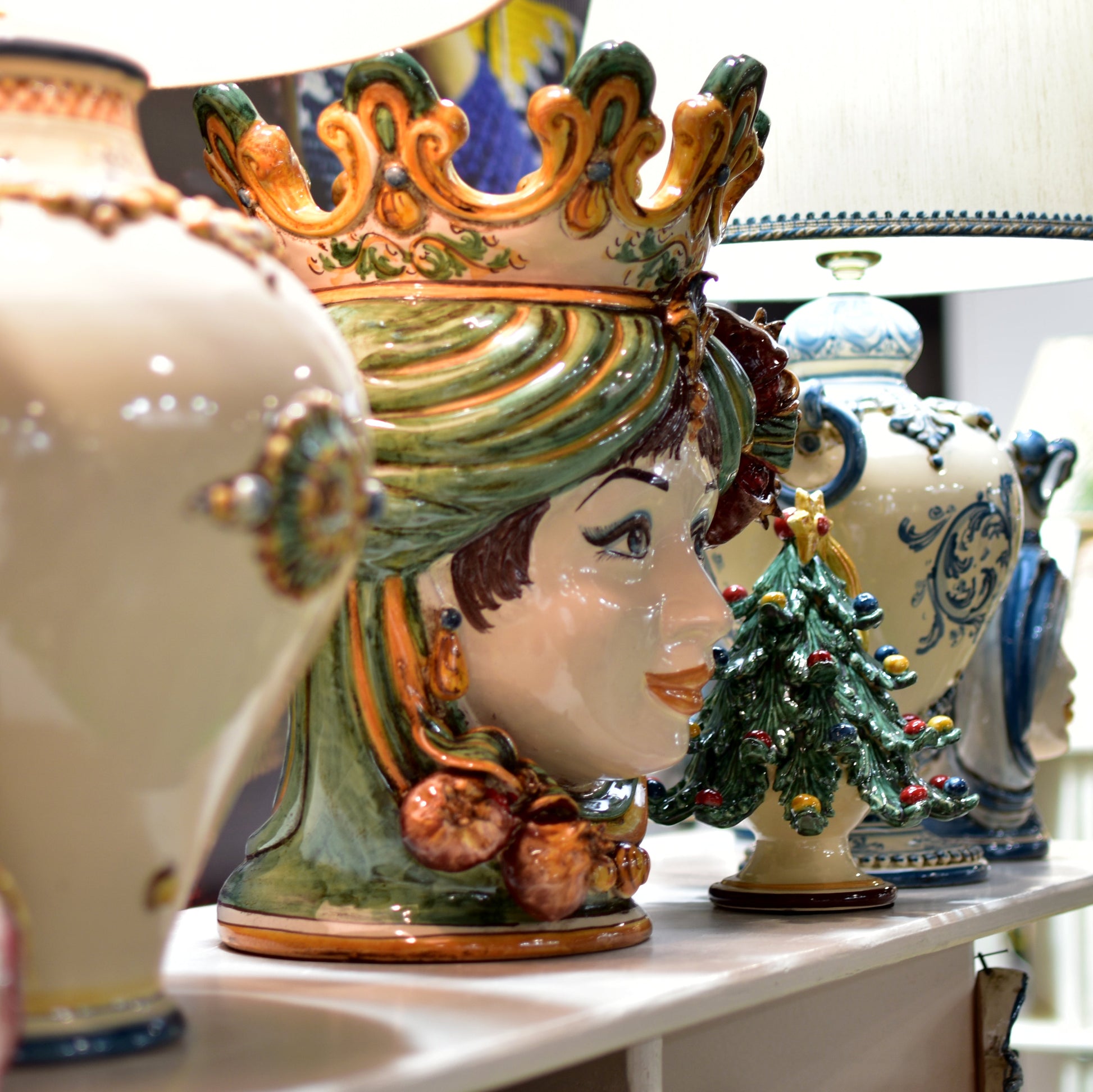 Testa h 40 melograno verde/arancio donna