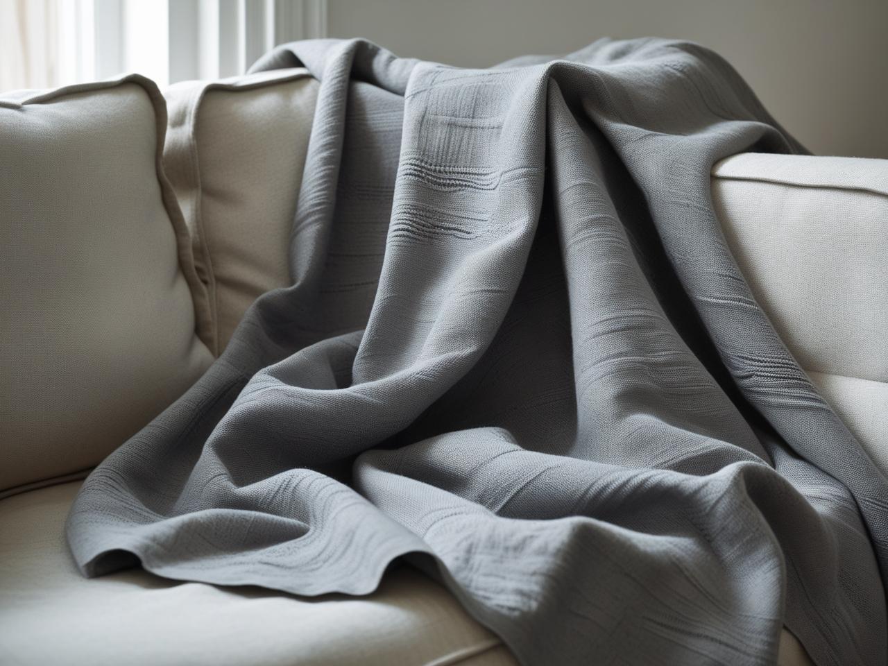 Foulard arredo “Notturna” – Grigio fumo