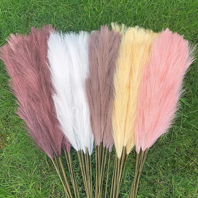 Artificial Pampas Grass Dried Reed Flowers 5pcs 100cm