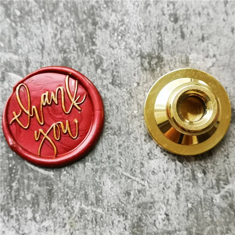 Timbro con sigillo in ceralacca, lettera di benedizione, busta di ringraziamento.