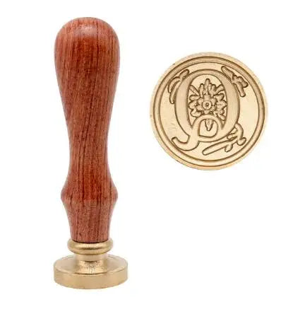 Timbro di ceralacca antico classico 26 lettere iniziali dell'alfabeto AZ