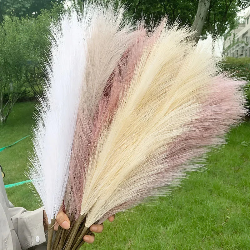 Artificial Pampas Grass Dried Reed Flowers 5pcs 100cm