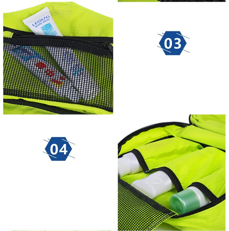 Bolsa de maquillaje grande impermeable para artículos de tocador de viaje