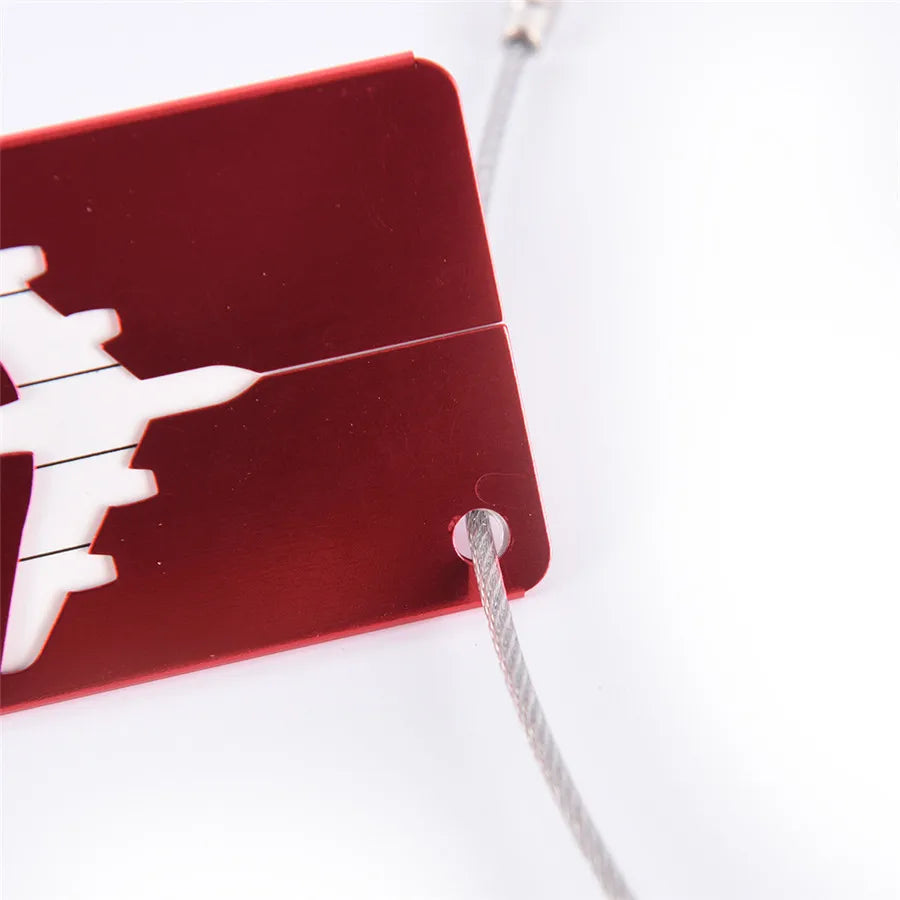 Etichetta da appendere alla valigia per bagaglio da viaggio in lega di alluminio