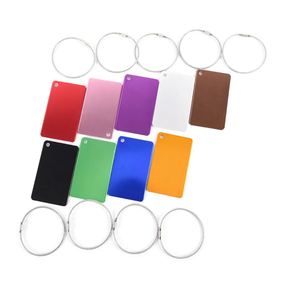 Etichetta da appendere alla valigia per bagaglio da viaggio in lega di alluminio