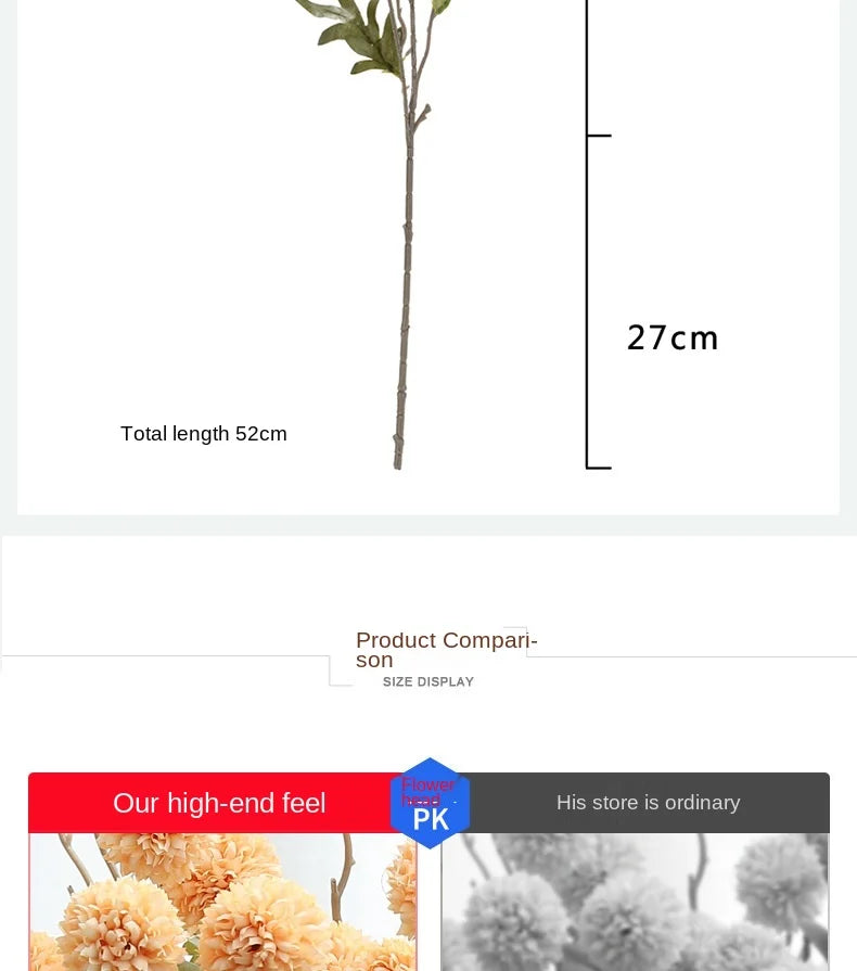 Fiore artificiale di tarassaco, piccola palla di spine, decorazione per matrimoni o casa