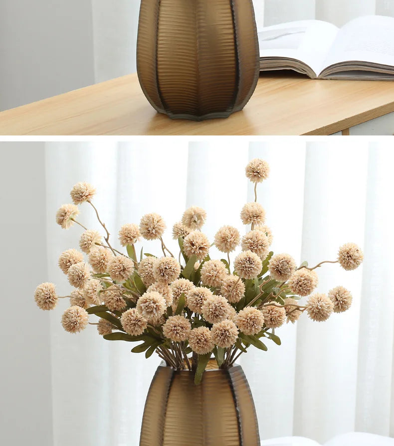 Fiore artificiale di tarassaco, piccola palla di spine, decorazione per matrimoni o casa