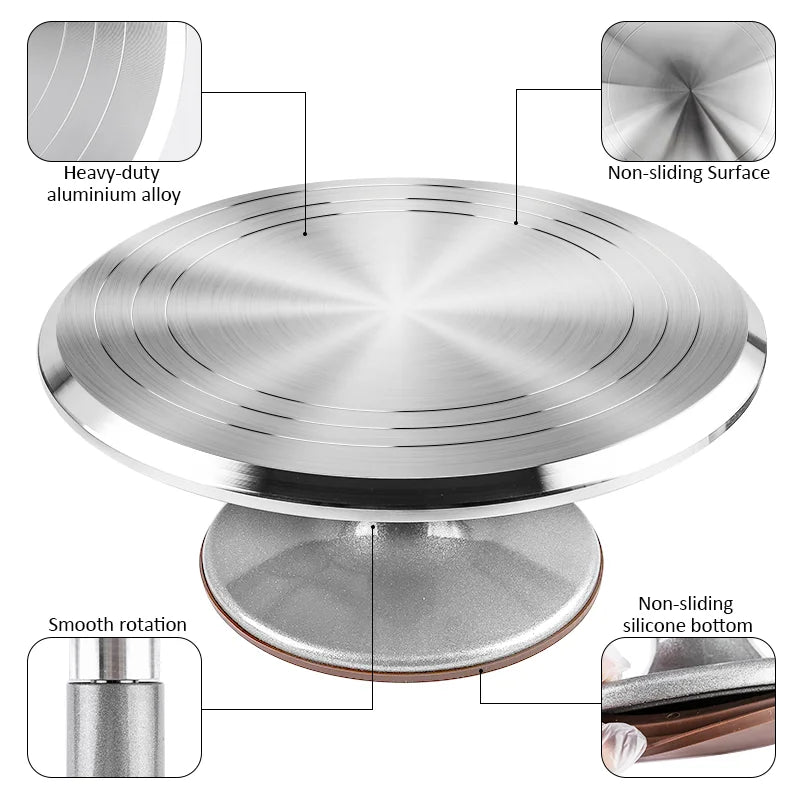 Turntable Stainless Steel - ideal for candle making or cake decorations.