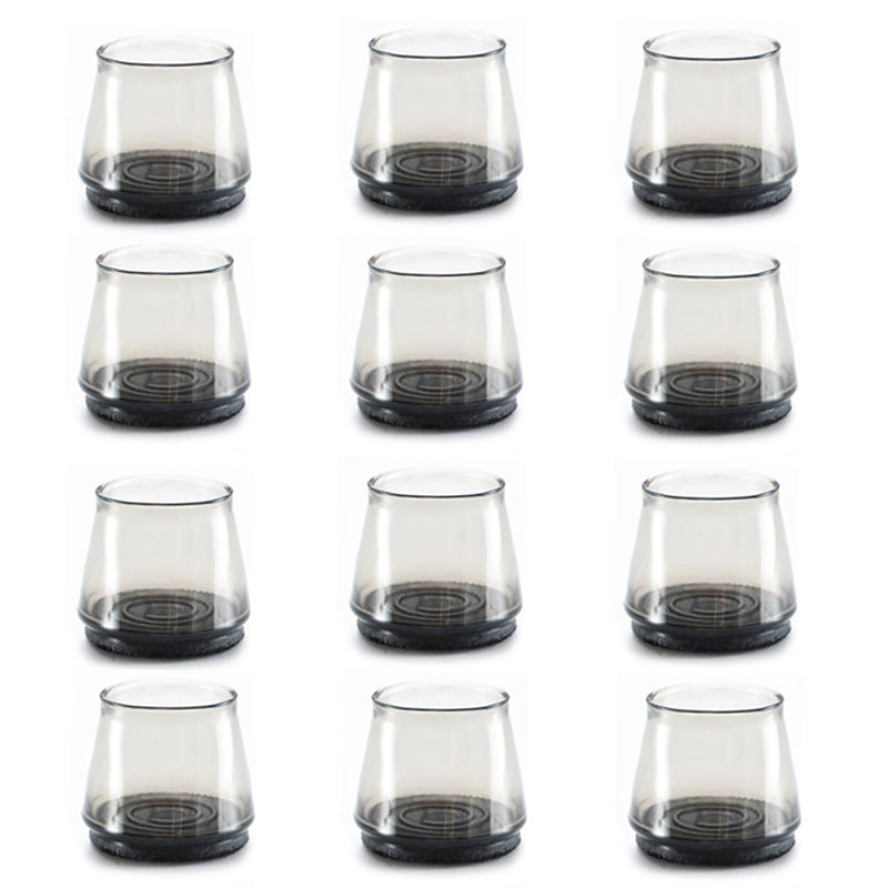 Gambe per sedie con tappetini trasparenti, silenziose e resistenti all'usura, custodia protettiva