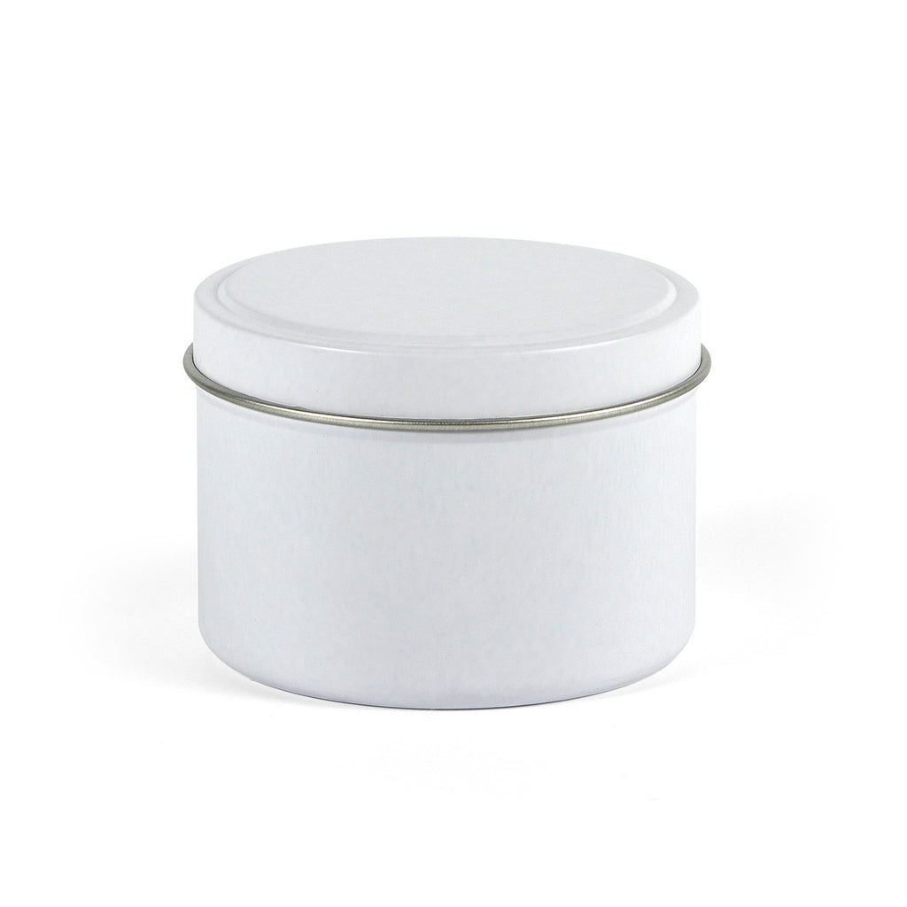 Candela in barattolo da 4 oz con coperchio convesso, contenitore in ferro per aromaterapia.