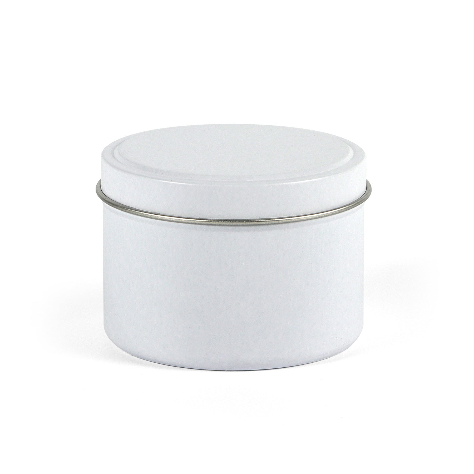 Candela in barattolo da 4 oz con coperchio convesso, contenitore in ferro per aromaterapia.