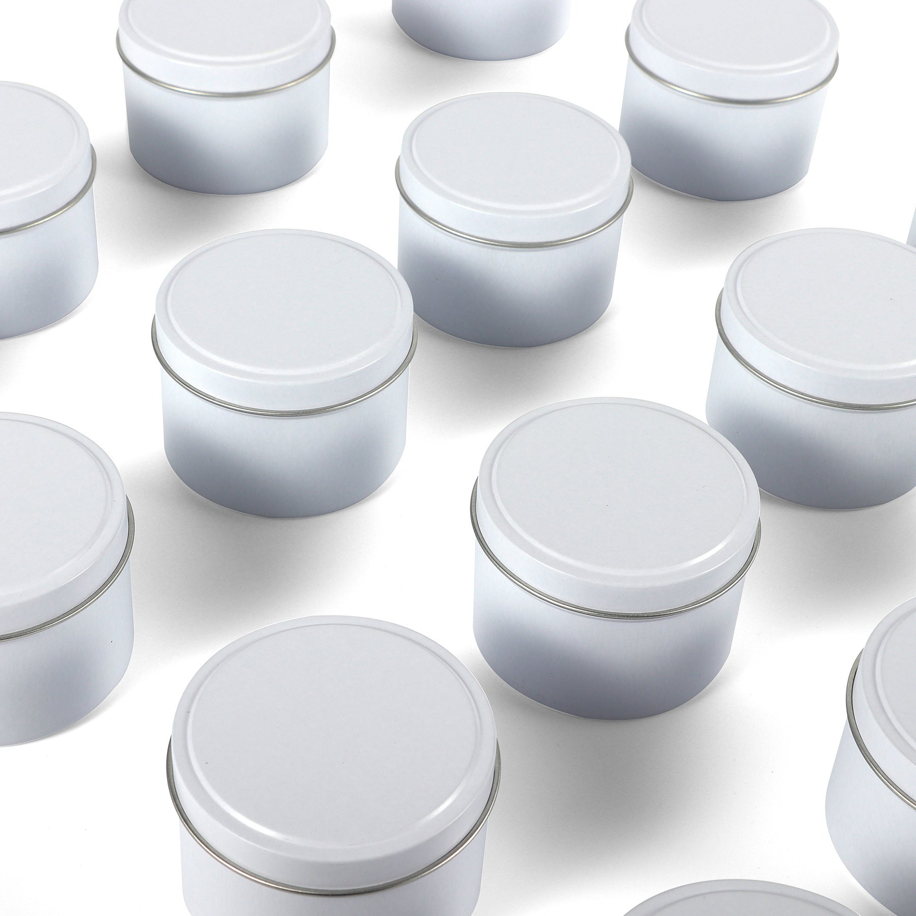 Candela in barattolo da 4 oz con coperchio convesso, contenitore in ferro per aromaterapia.