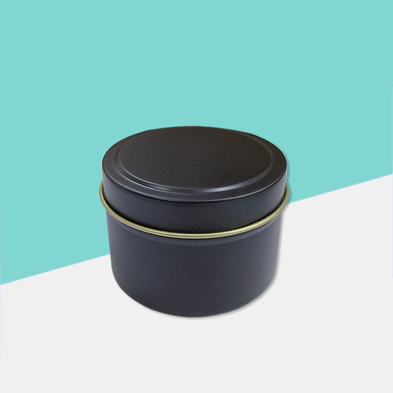 Candela in barattolo da 4 oz con coperchio convesso, contenitore in ferro per aromaterapia.