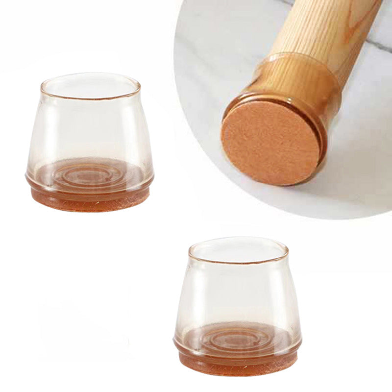 Gambe per sedie con tappetini trasparenti, silenziose e resistenti all'usura, custodia protettiva