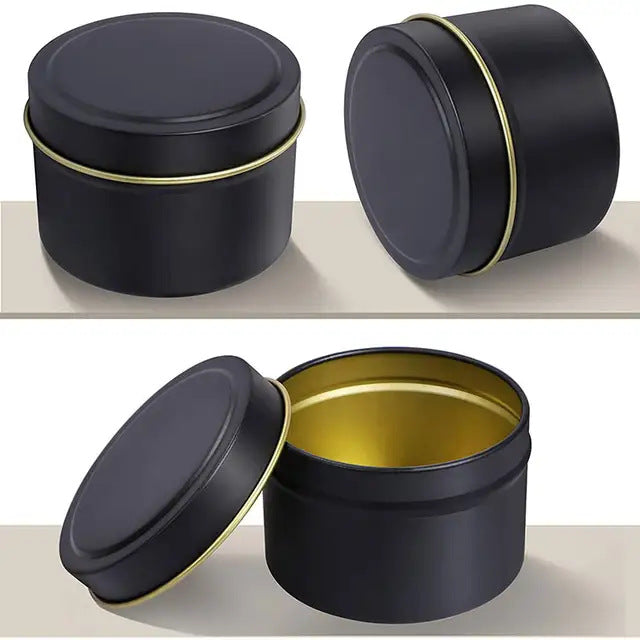 Candela in barattolo da 4 oz con coperchio convesso, contenitore in ferro per aromaterapia.