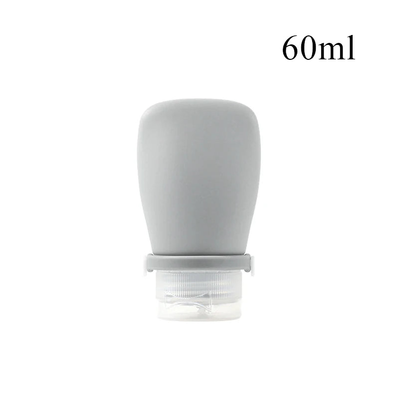 Bottiglia da viaggio portatile in silicone per cosmetici, bottiglia vuota ricaricabile