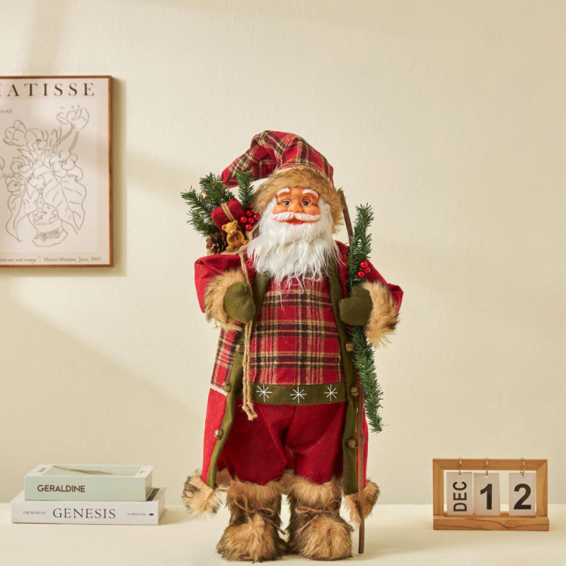 Grandi bambole di Babbo Natale decorative da 60 cm, Babbo Natale in piedi.