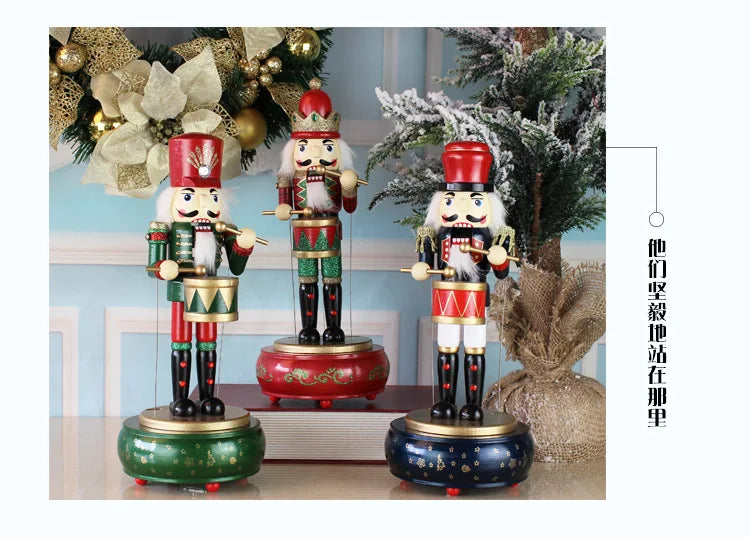 Nutcracker Round Base Wooden Soldier 36CM