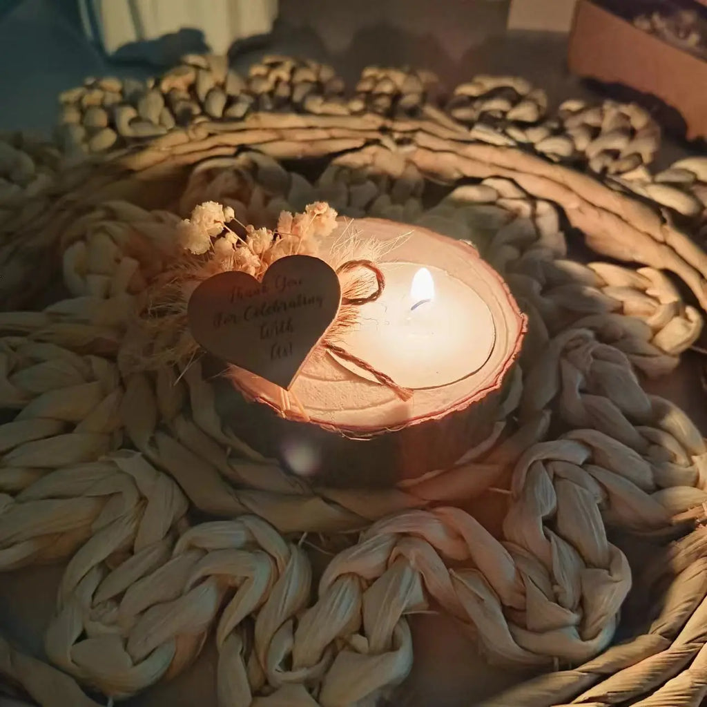 Guest Gift Candles Wedding Wooden Tealight Candle Holders 10/15/20 Pieces Gifts Party Favors