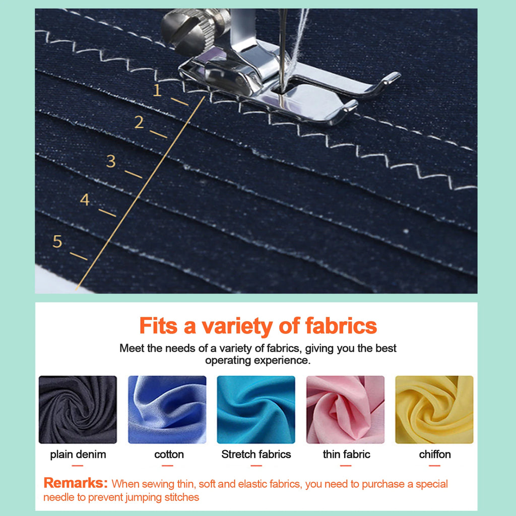 Mini macchina da cucire elettrica per uso domestico, a doppio filo.