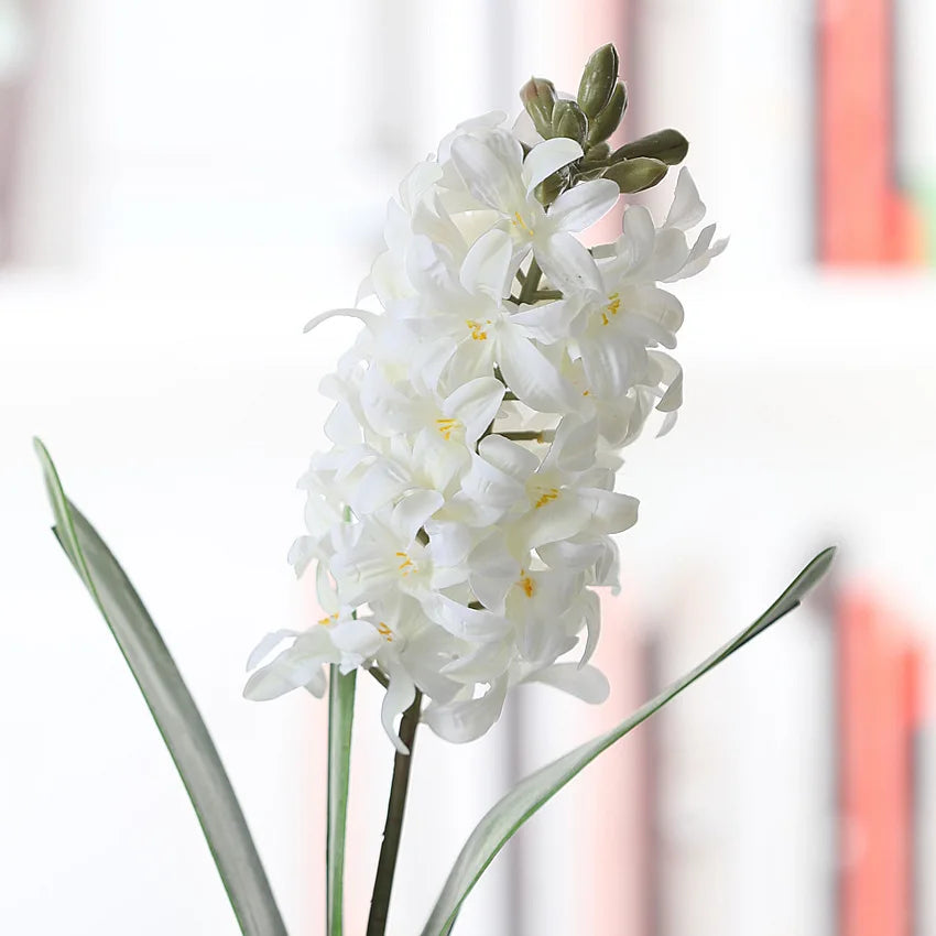 Hyacinth Single Branch With Leaf 3D Artificial Flower.