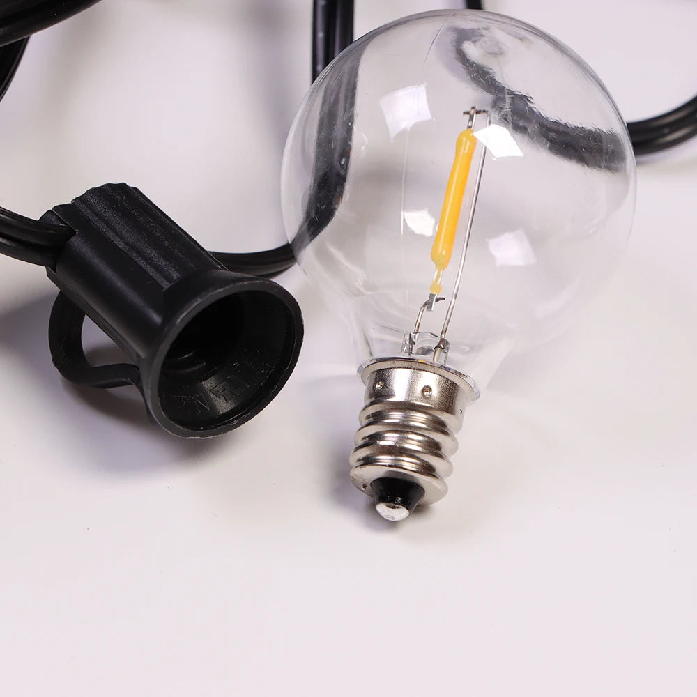 Luces navideñas para patio al aire libre, alimentadas por energía solar y USB, resistentes al agua.