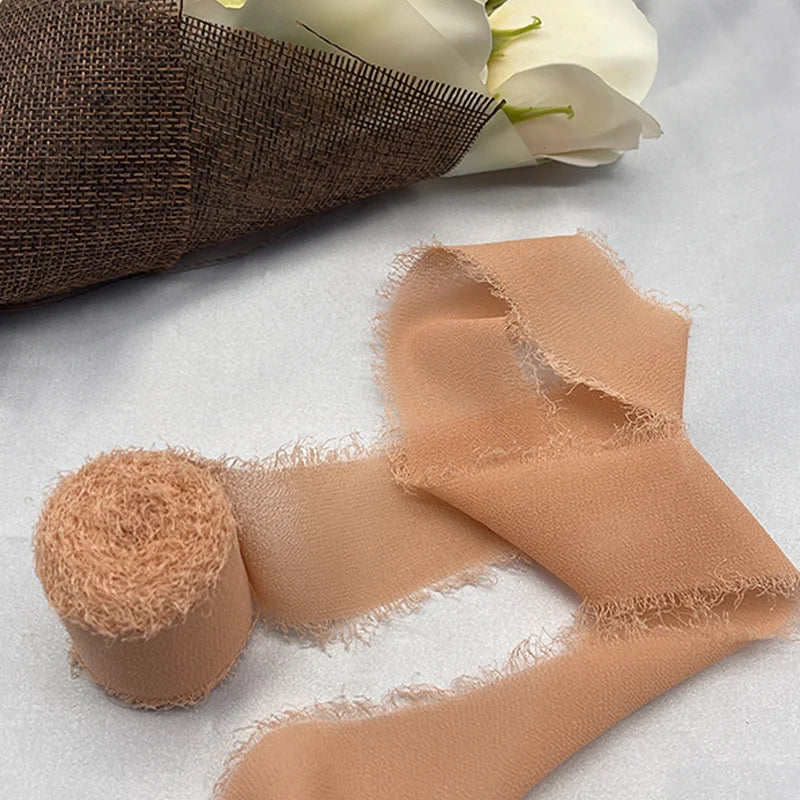 Cinta de encaje Cinta de gasa Cinta de seda Flores