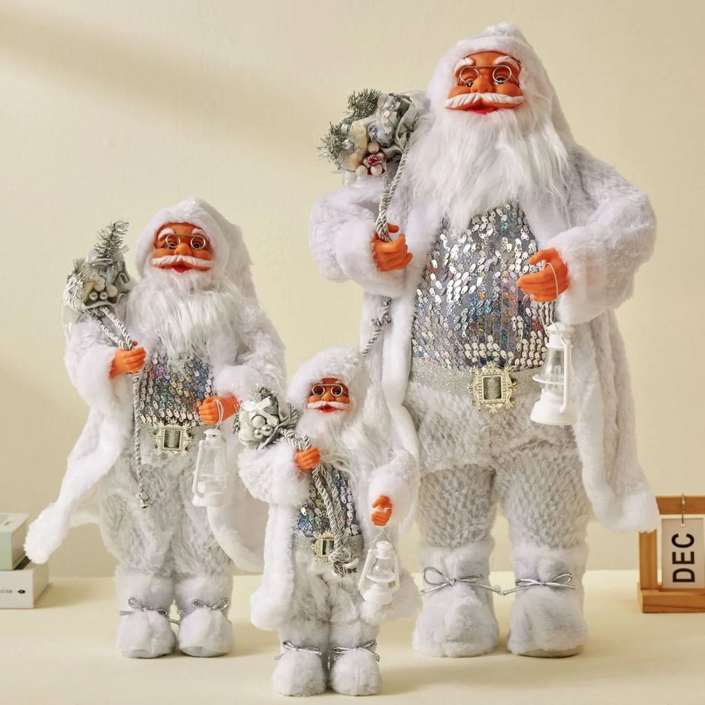 Santa Claus Christmas Ornament - 12.6 inch Plastic Bird 3D Statue.