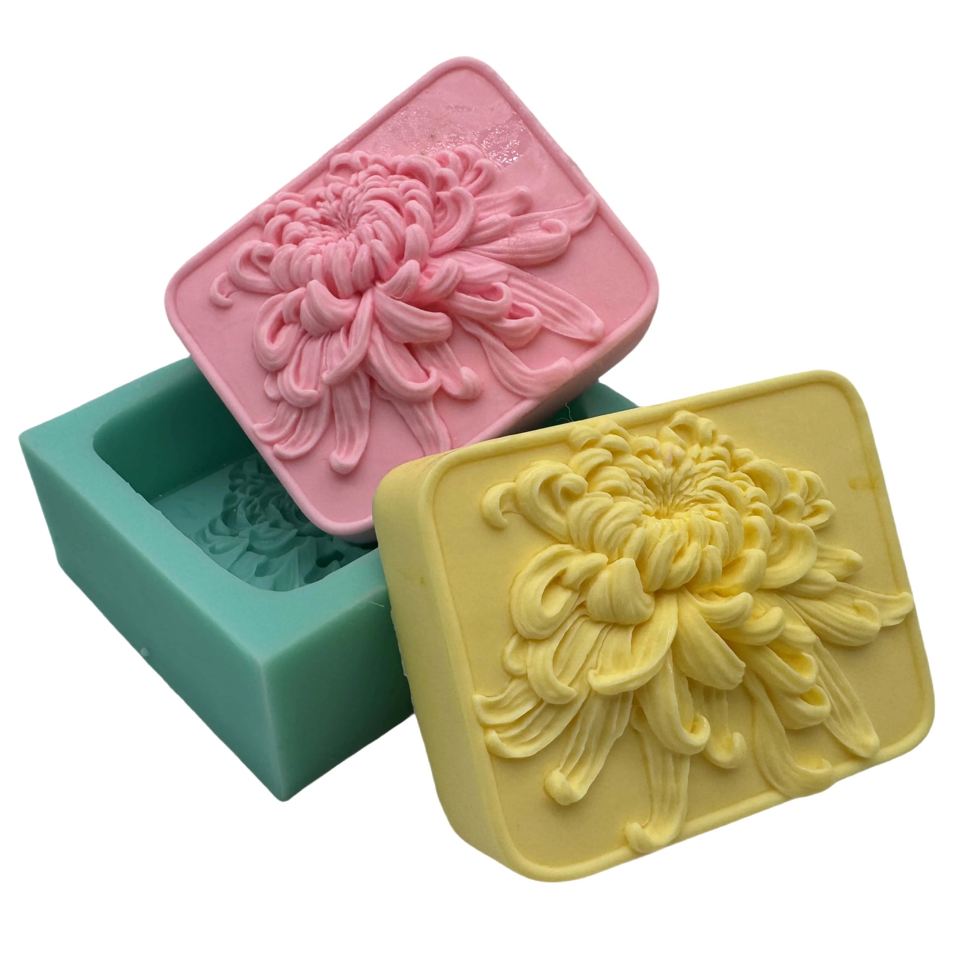 Elegant Sunflower Soap Mold 3D Rectangler