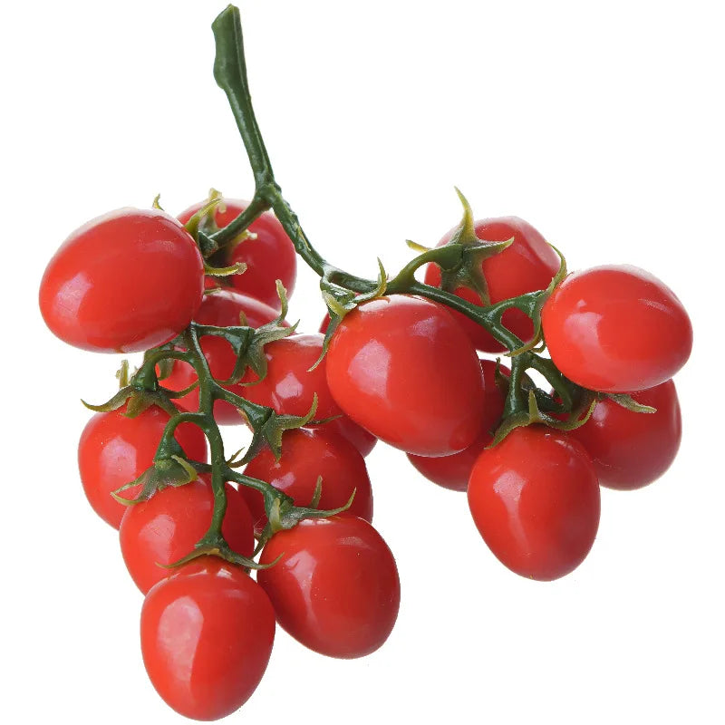Künstliche Kirschen, künstliche Früchte, Tomaten, Küchenrequisiten, Hochzeitsdekoration.
