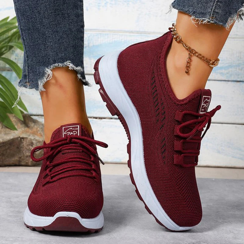 Sneakers calde con fodera in pile per donna, comode e leggere, invernali