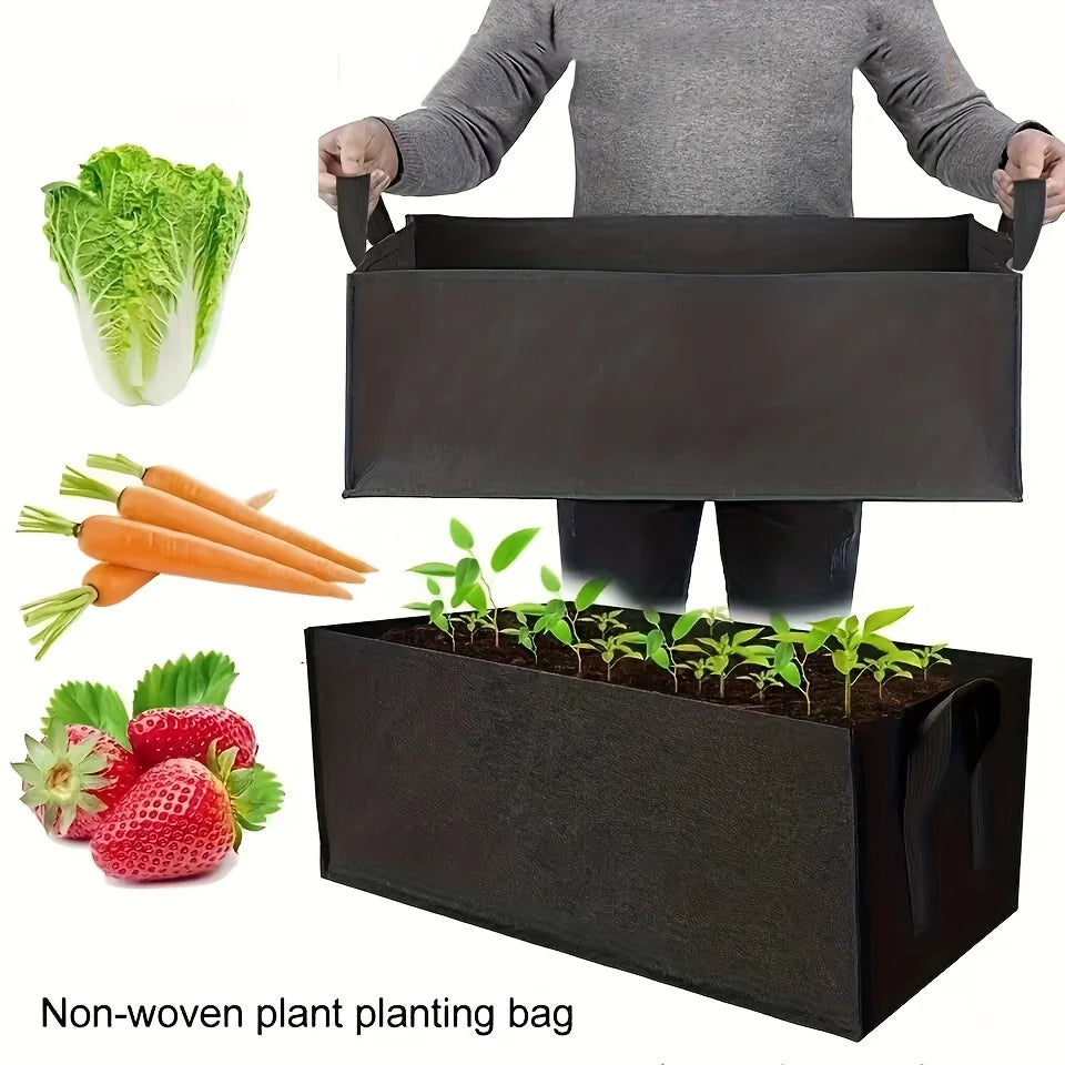 Multi sized garden planting bag with handle outdoor flower pots.