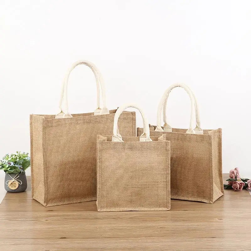 Linen handbag Eco-friendly Cotton and Linen canvas bag.