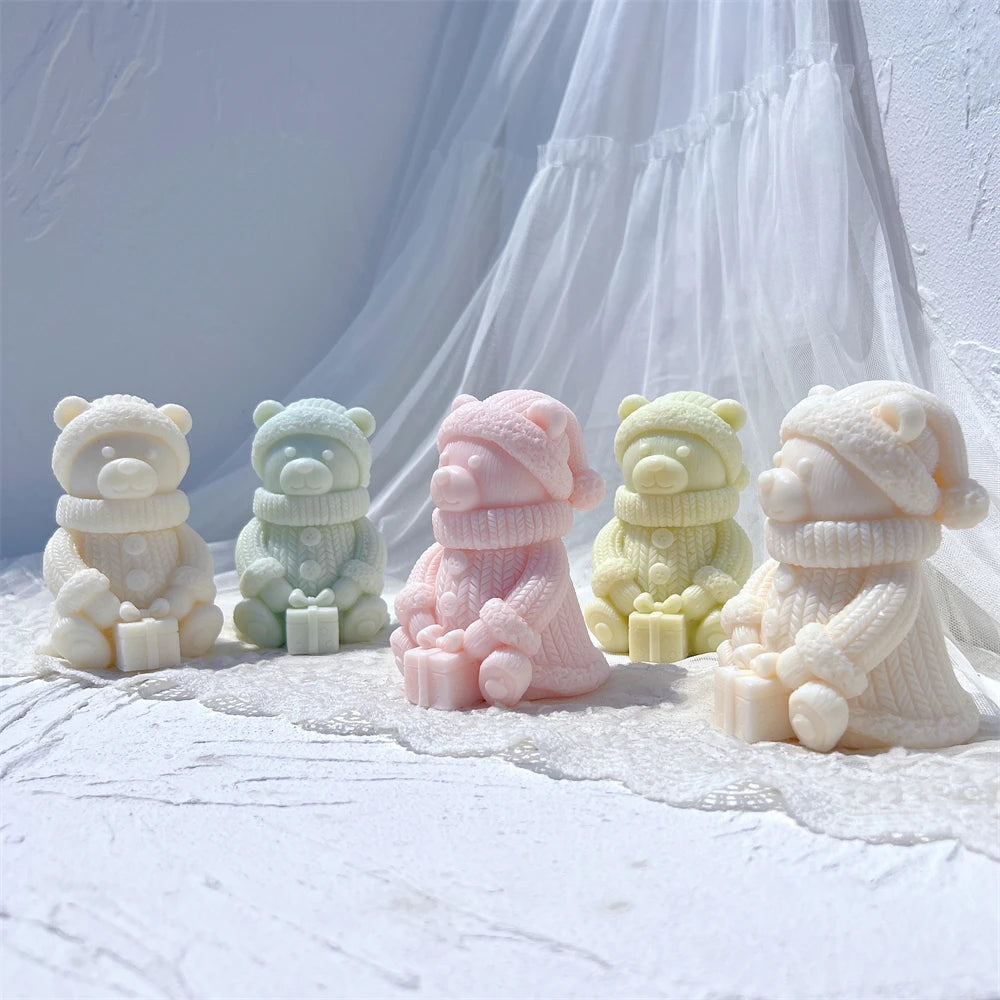 Cute Bear Scented Soy Wax Candle Mold