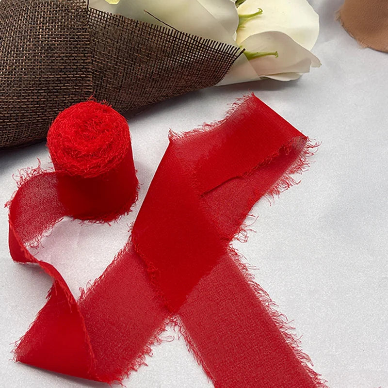 Cinta de encaje Cinta de gasa Cinta de seda Flores