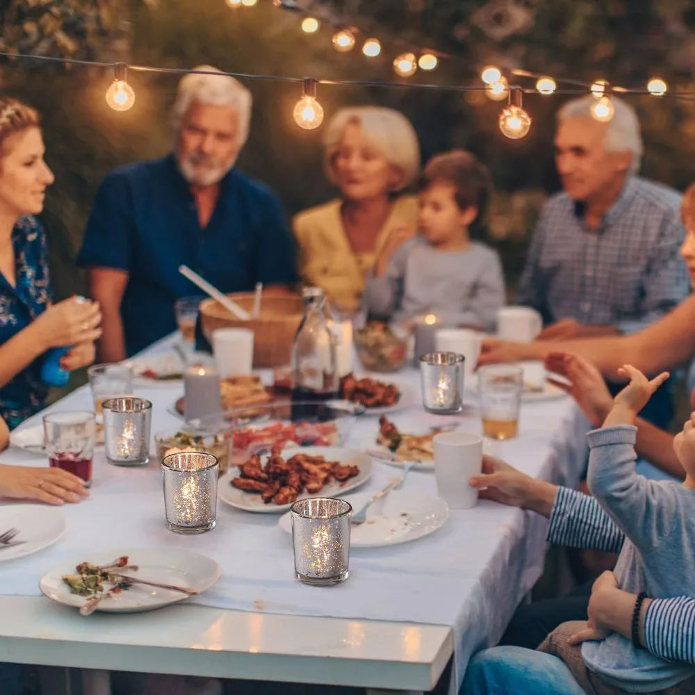 Mercury Glass Tealight Candle Holders