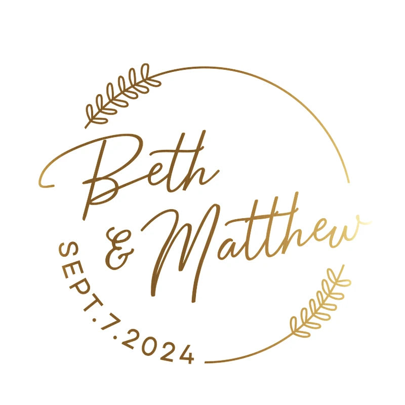 Gold Foil Clear Label Stickers Ideal For All Event Stationery.