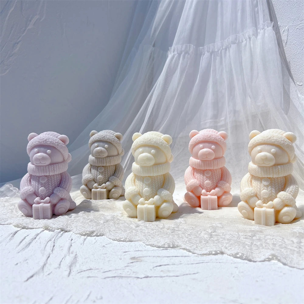 Cute Bear Scented Soy Wax Candle Mold