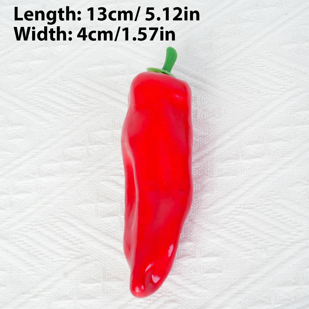 Künstliches PE-Paprika-Grün-Simulationsgemüse-Fruchtmodell für Partys.