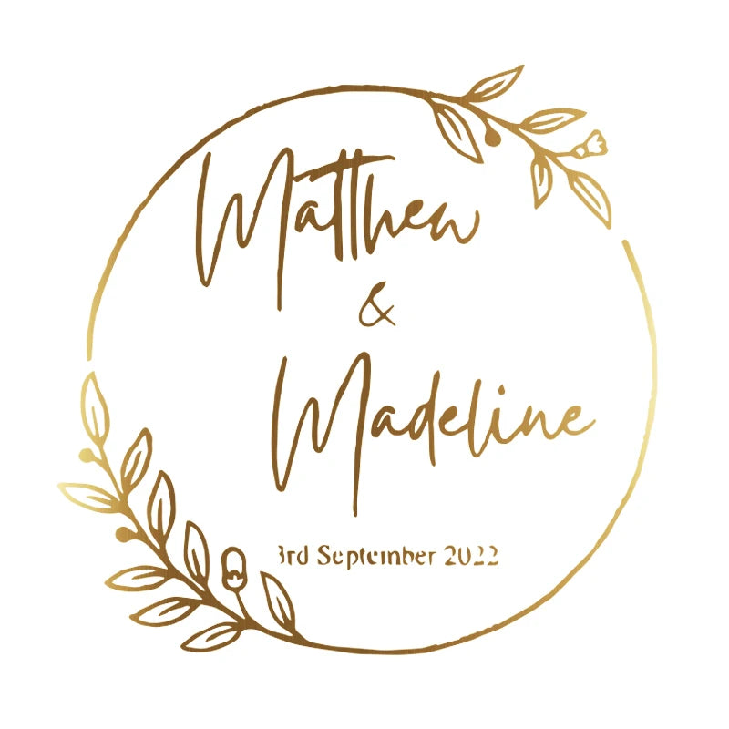 Gold Foil Clear Label Stickers Ideal For All Event Stationery.