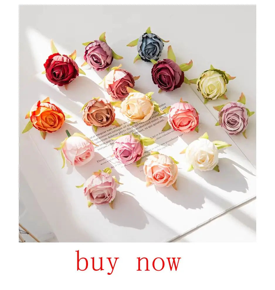 1/4 Stück künstliche Blumen, günstige Neujahrsdekorationen, Hochzeit, Garten, Pfingstrosenbogen, Weihnachten, Zuhause, künstliche Seidenrosen, Hortensien, Vase, DIY