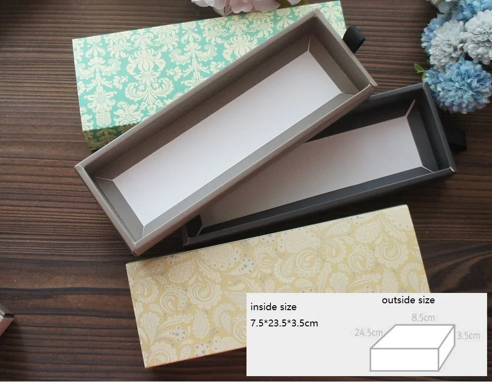 Elegant Blue Yellow Flower Pattern 3 Size 10 Set Gifts Packing