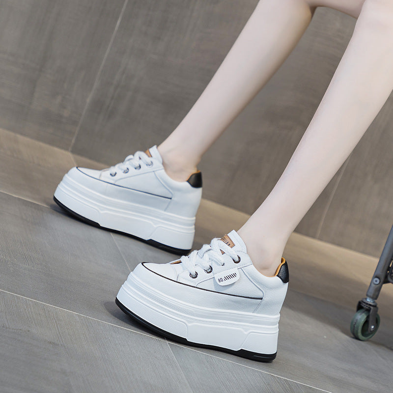 Fujin platform sneakers for women Genuine Leather