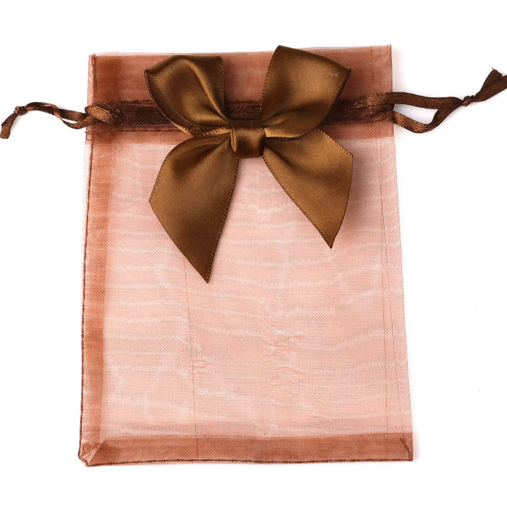 Organza Gift Bag Bow knot Drawstring Pouch.