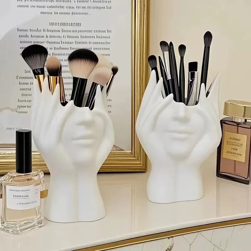 A Face Of A Million Thoughts Makeup Brush Holder.
