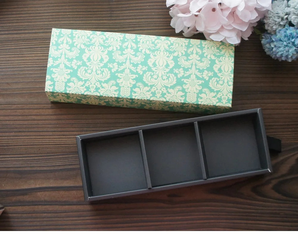 Elegant Blue Yellow Flower Pattern 3 Size 10 Set Gifts Packing