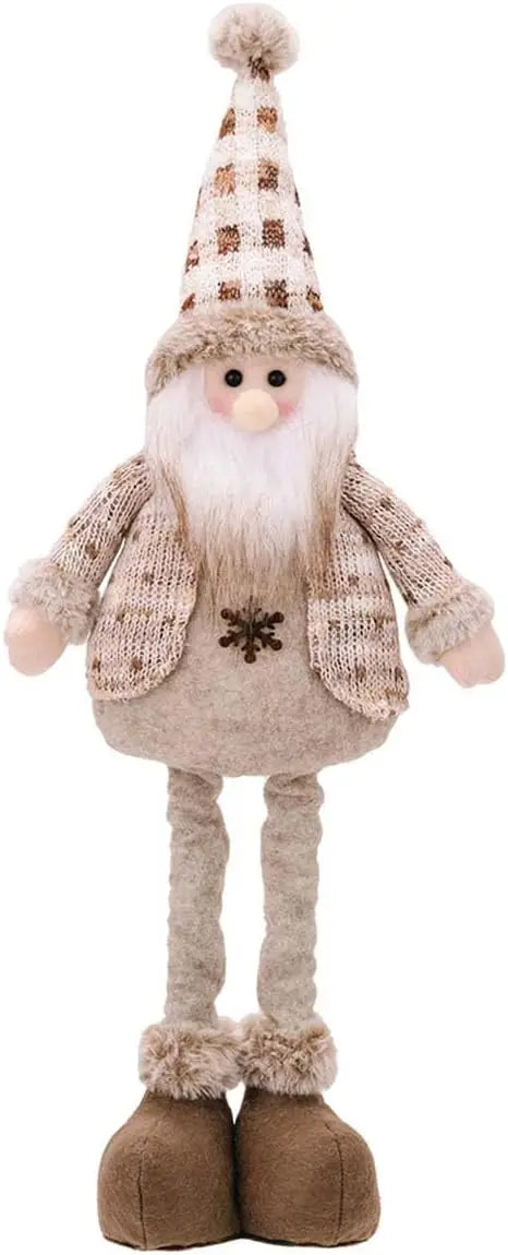 Bambole di peluche a forma di Babbo Natale, pupazzo di neve e renna, regolabili ed estensibili.